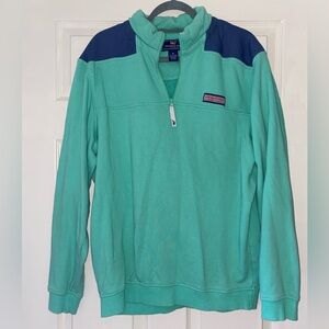 Vineyard Vines Shep Shirt 1/4 Zip Pullover Mint Green Women’s Size Women’s M